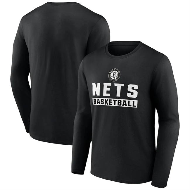 Men's Brooklyn Nets Black Let's Go Long Sleeve T-Shirt